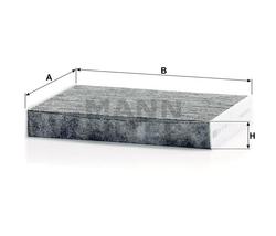 filter peľový mann CUK 27009 = CUK 27001 s aktívnym uhlím
