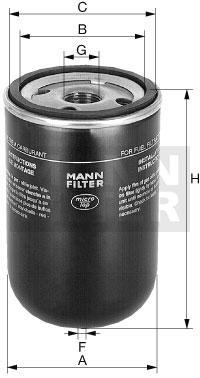 filter paliva mann WK 815x