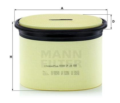 filter vzduchový mann CP 29550