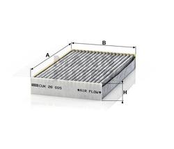 filter peľový mann CUK 26005 s aktívnym uhlím