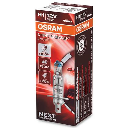 Osram Night Breaker Laser H1 +150% 12V 55W 1ks/balenie