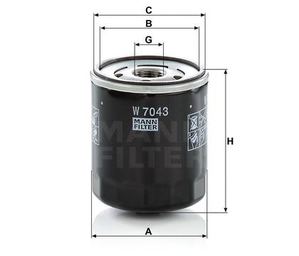 filter olejový mann W 7043