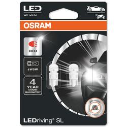Osram LEDriving SL W5W 12V 1,0W W5W Red W2,1x9,5d duoblister