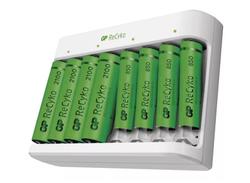 GP nabíjačka batérií Eco E811 + batérie 4× AA 2100 + 4× AAA