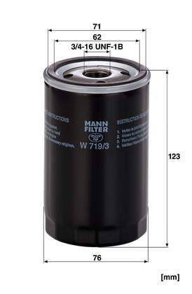 filter olejový mann W 719/3